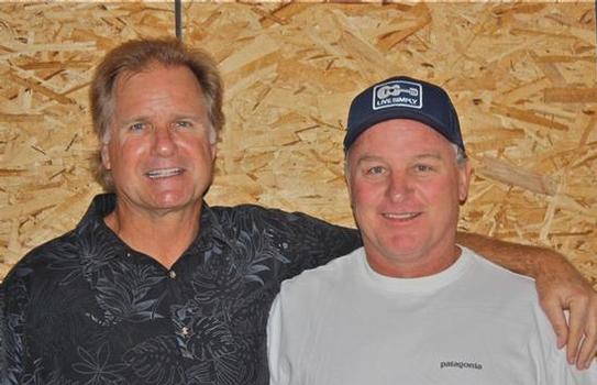 Hobie Surf Shop partners Mark Christy and Jake Schwaner at the new Dana Point store.