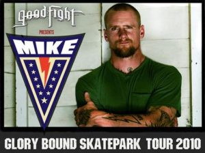 Professional skateboarding legend Mike Vallely announces "Mike V's Glory Bound Skatepark Tour 2010"