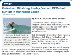 Surf CEO's compete in Spyder Surf Contest