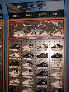 Skate shoes at a Sport Chek in Vancouver. Shop-eat-surf file photo.