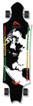 Black and red marathon skateboard. Image courtesy of Adrenalina.