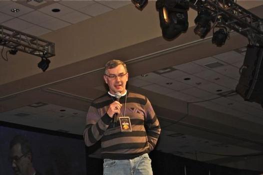 Zumiez CEO Rick Brooks at the Zumiez 100k party this year. Shop-eat-surf file photo.