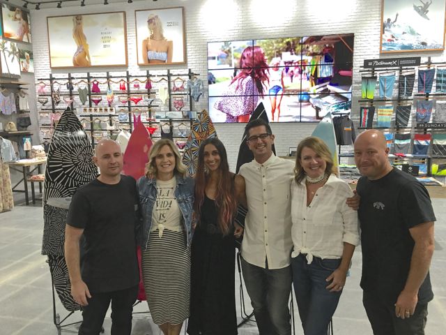 The Billabong executive team in the concept shop - Photo by SES