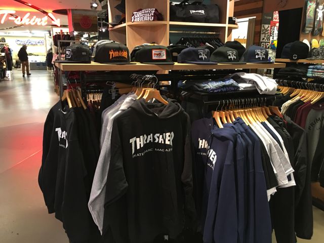 Thrasher goods at Citadium
