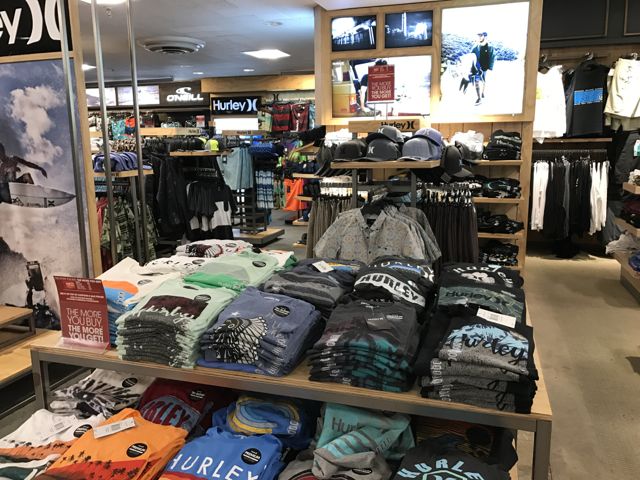 Hurley T's at Macy's Ala Moana - they are neatly folded