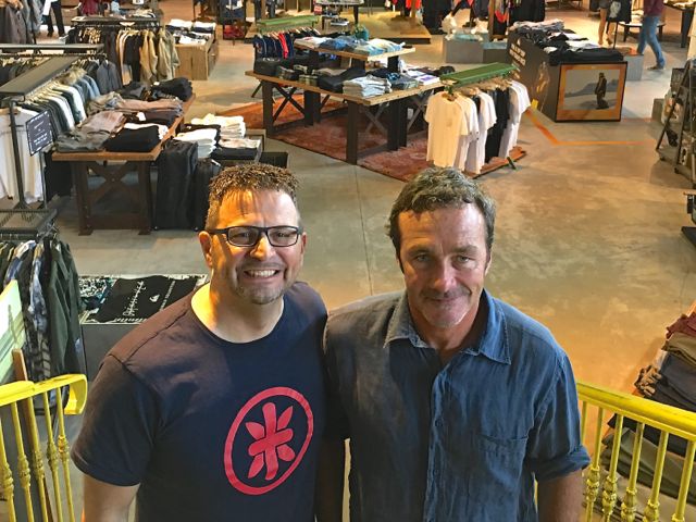 David Tanner of Oaktree and Pierre Agnes of Quiksilver at Quiksilver's European headquarters in St. Jean-de-Luz