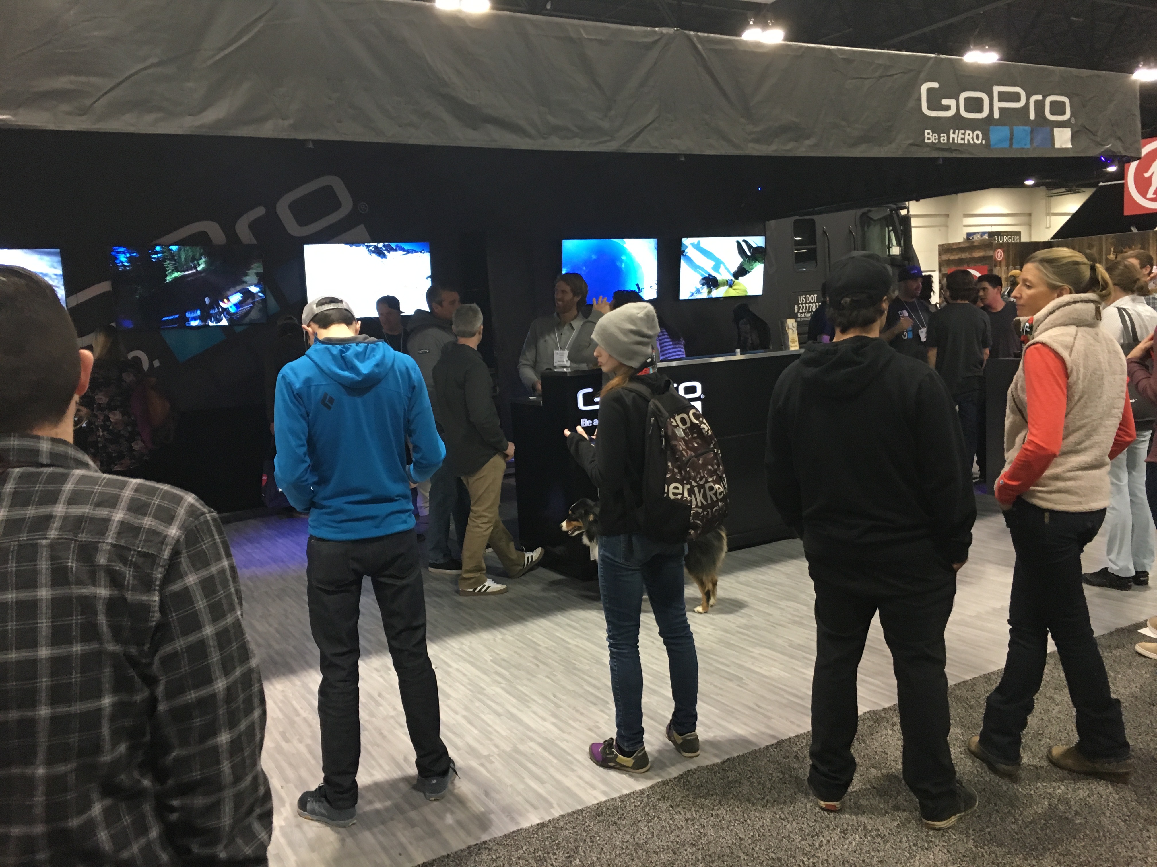 GoPro at the January 2017 Snow Show. Shop-eat-surf file photo.