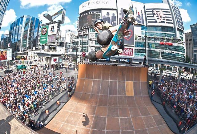 Tony Hawk at the Walmart Canada kick off event - Photo courtesy of Cherokee Global Brands