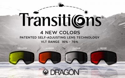 Dragon Introduces Four New Transitions Adaptive Photochromic Goggle Lenses
