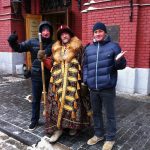 Bob McKnight and Pierre Agnes in Red Square during a trip to Russia - Photo courtesy of Bob McKnight