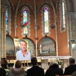 The service was held at Eglise Saint Nicolas in Capbreton