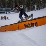 ThirtyTwo AM Joey Fava pressing through the rail jam Photos: Will Sanders