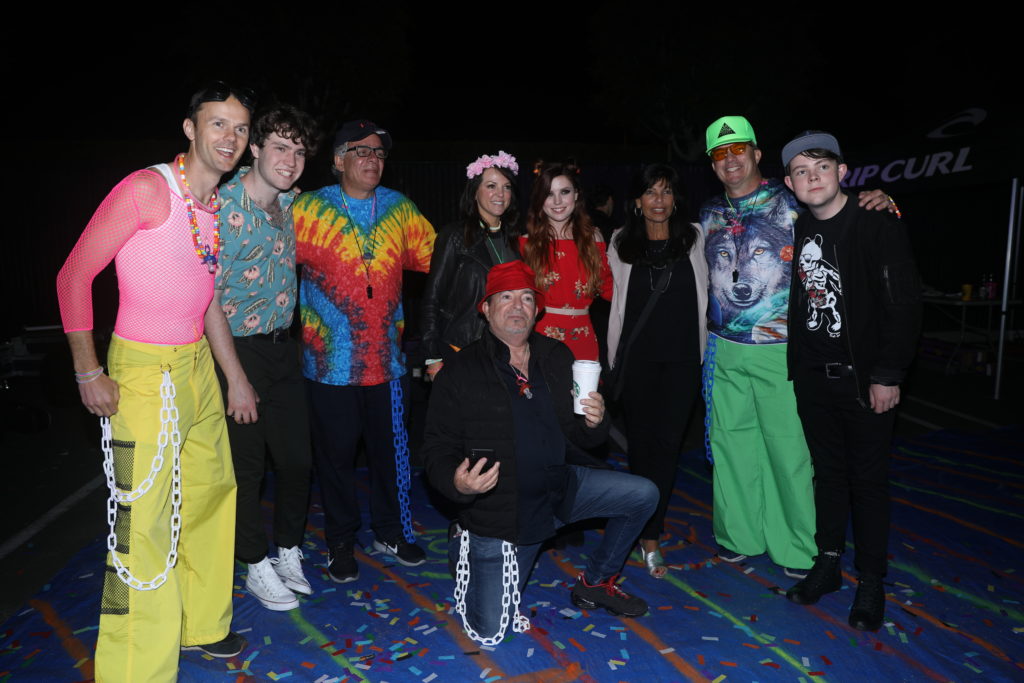 Echosmith and the Tillys Team (Left to Right): Floris Gierman (VP of Marketing & Innovation), Noah Sierota, Ed Thomas, Shelly Bueno (VP of Store Operations), Sydney Sierota, Hezy Shaked, Debbie Anker-Morris (CMO), Mike Henry (CFO) and Graham Sierota.