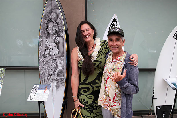 Jan Sunn-Carerra and Gerry Lopez. Photo: John Gilhooley