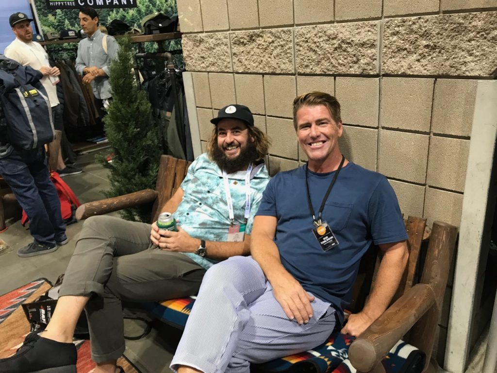 Josh Sweeney of Hippy Tree and Rod Tomlinson of Surf Expo