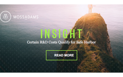 R&D Credit Safe Harbor Opportunity