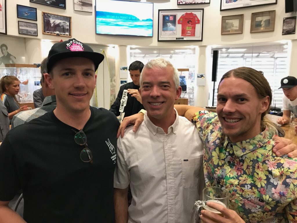 Rip Curl's Johnny Gothard, Tobin Barrett and Shiloh Gaskin