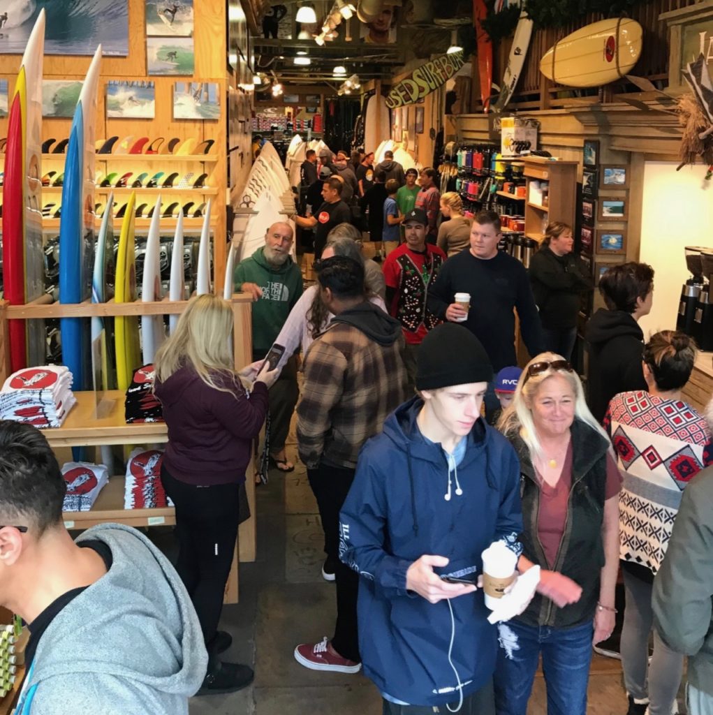 The surfboard room was busy at HSS