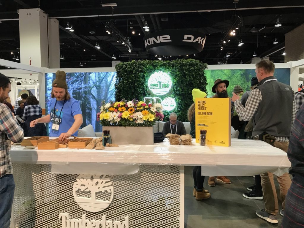 Nice greenery in the Timberland booth