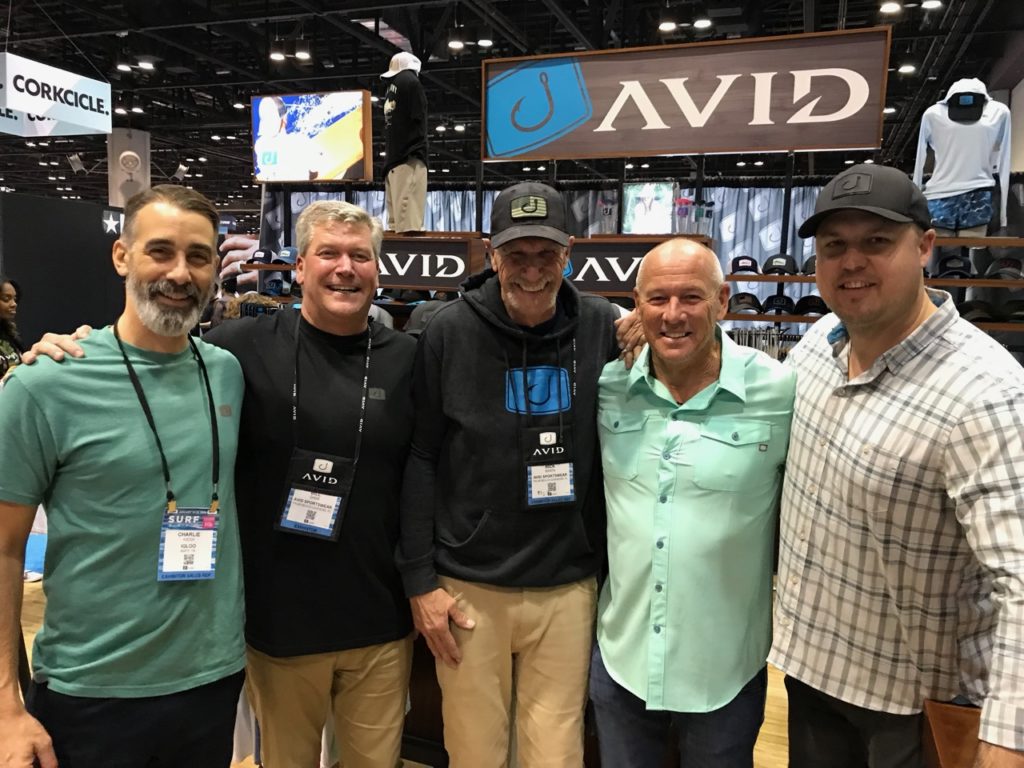 Fishing lifestyle brand Avid has beefed up its staff: Charlie Kiesa, Bill Gage, Rick Banta, Bob Rohmann and Founder Tim Johnson