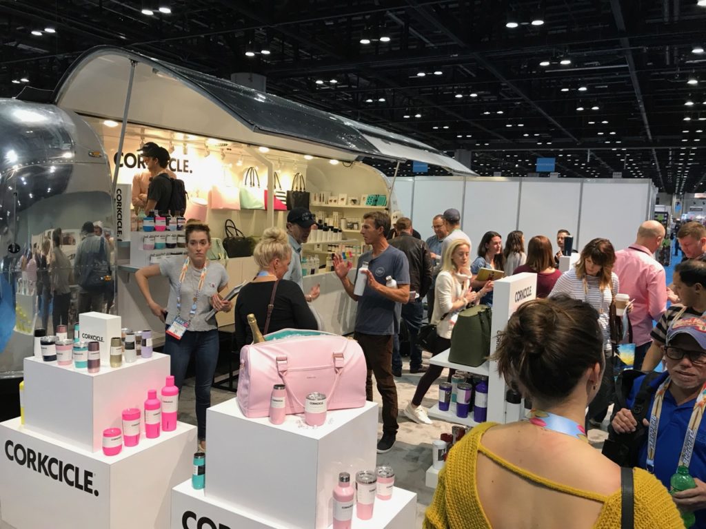 The Corkcicle booth was super busy at the show