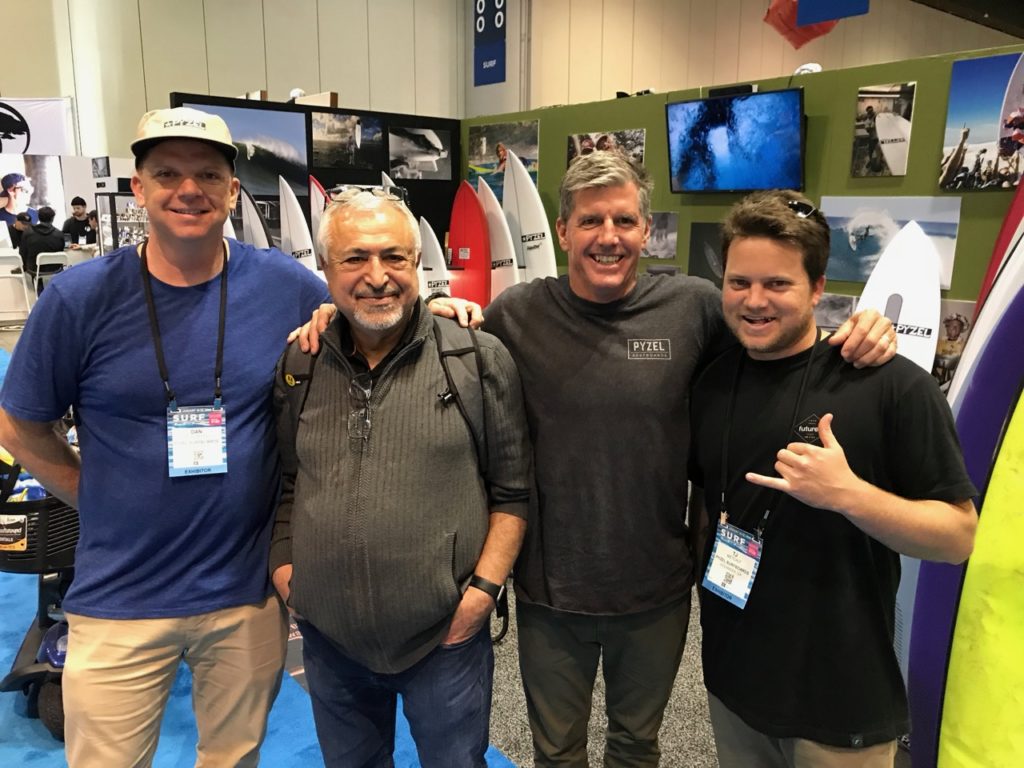 Dan McNamara of Pyzel, Ron Abdel of Jack's, Jon Pyzel, TJ Metcalf of Pyzel