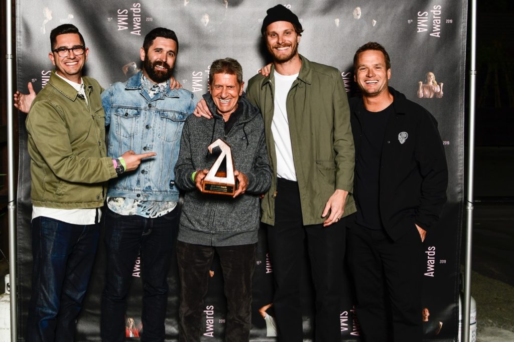 Billabong after winning for Men's Marketing - Photo by Hilleman courtesy of SIMA