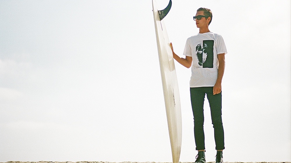 xanadu think positive mens white tee