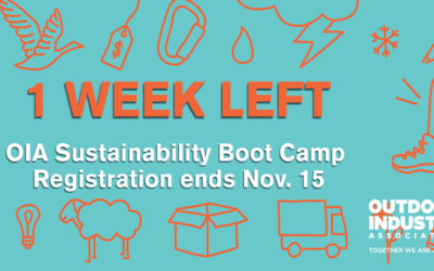One Week to Register for OIA Sustainability Boot Camp