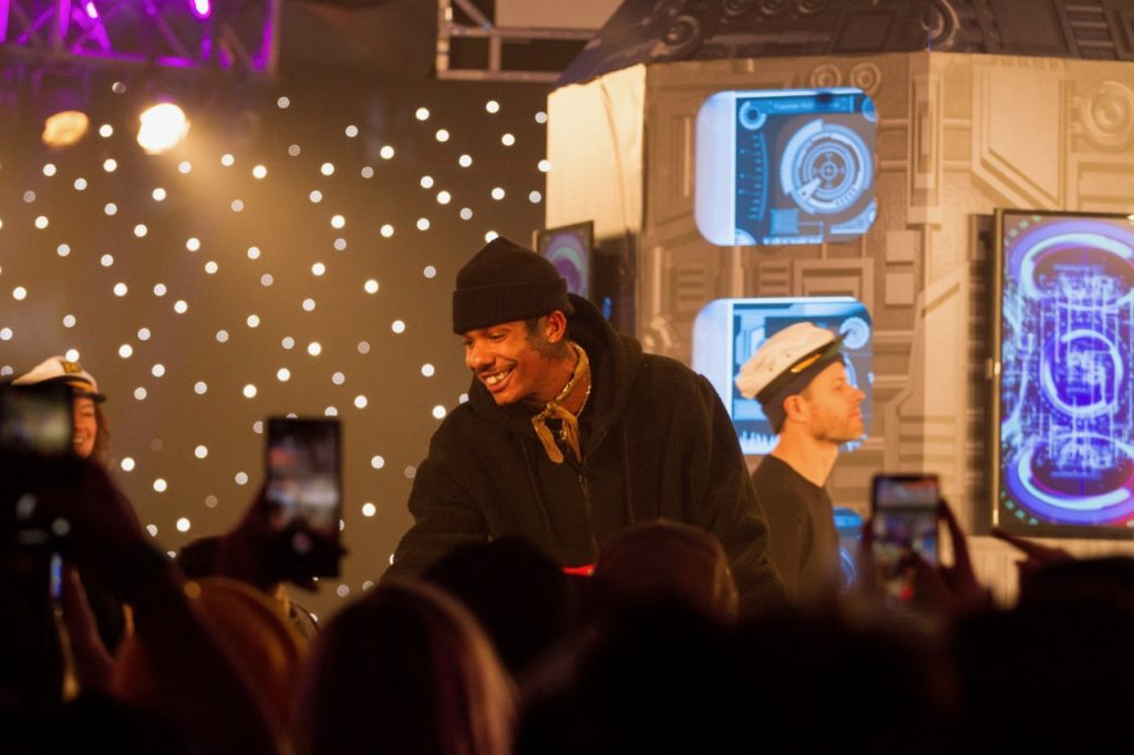Boo Johnson handing out prizes for DGK - Photo courtesy of Zumiez