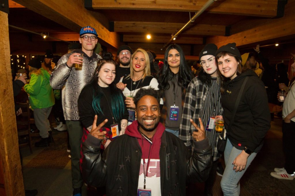 Employees at the welcome party - Photo courtesy of Zumiez