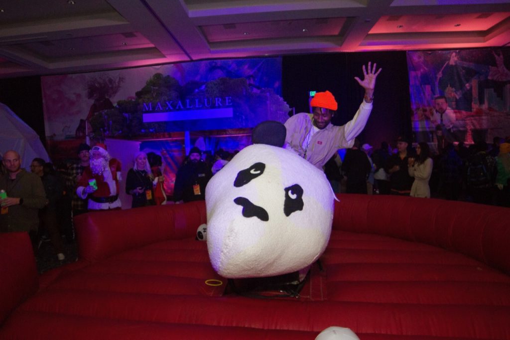 Enjoi brought a mechanical panda ride - Photo courtesy of Zumiez
