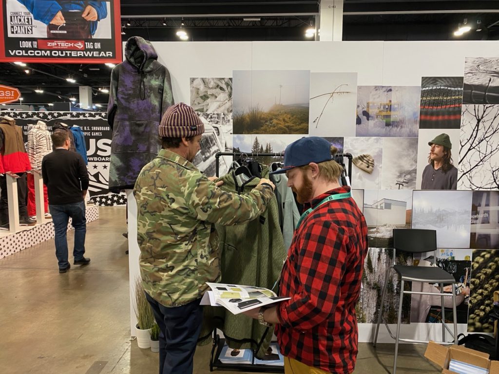 Brad Alband, left, showing his new brand, Autumn