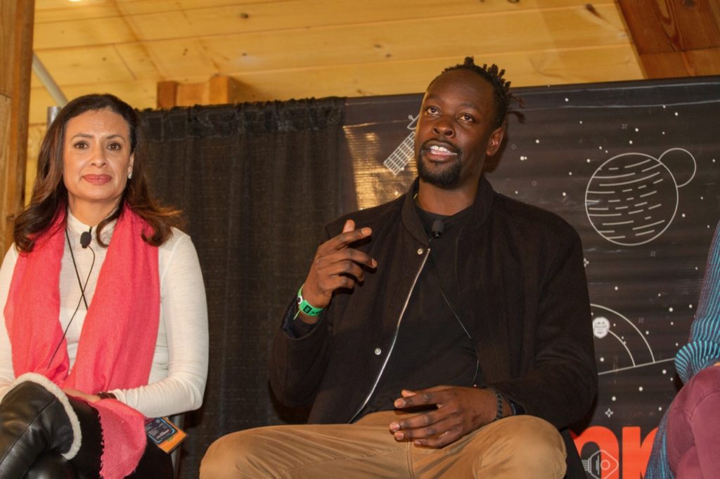 Rastaclat's Daniel Kasidi speaking on the election panel - Photo courtesy of Zumiez