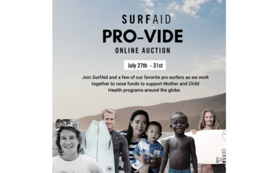 Kelly Slater, Rob Machado, Damien Hobgood Among the Pro Surfers to Support SurfAid in the Pro-Vide Online Auction