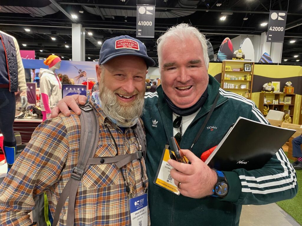 Brian Defouw of Confluence Kayaks and Marty Carrigan of Global Sales Guys