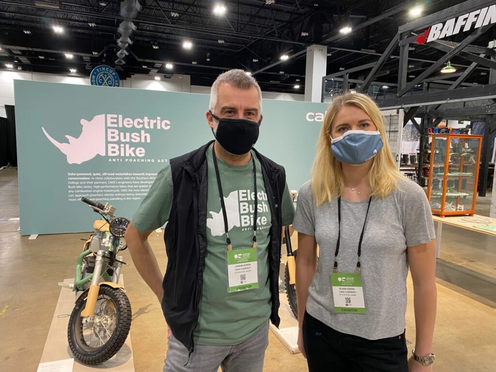 Joakim Noren and Klara Edhag of Cake electric motorcycles