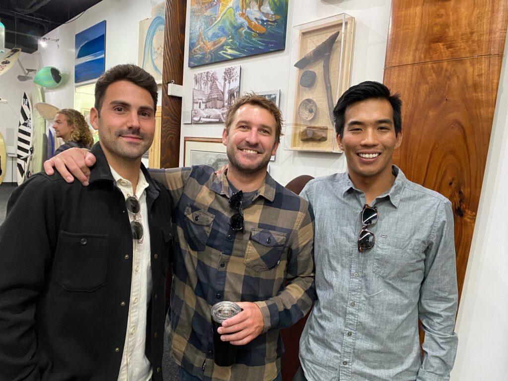 Stephen Gerard and Alex Colvin of the Leisure Collective and Yuji Kanbayashi of Surf Hardware