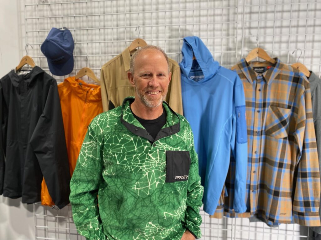 Brady Collings of Spyder, which debuted a new activewear line at the show