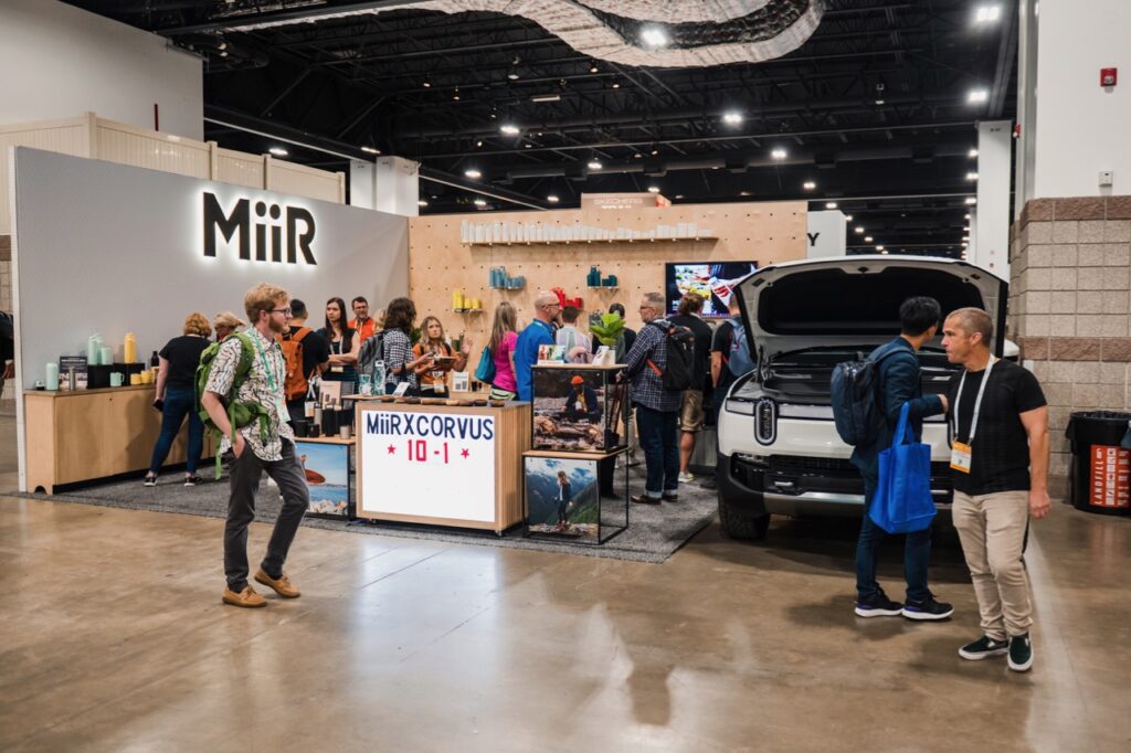 The MiiR booth was busy at the show
