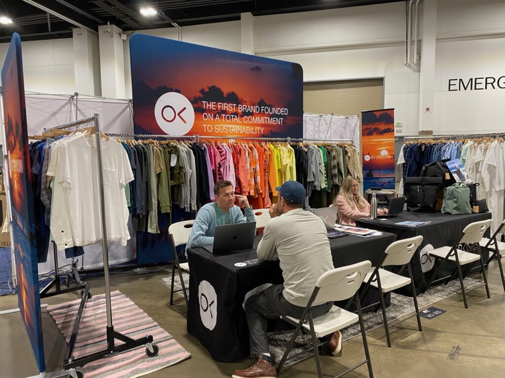 The Outerknown booth