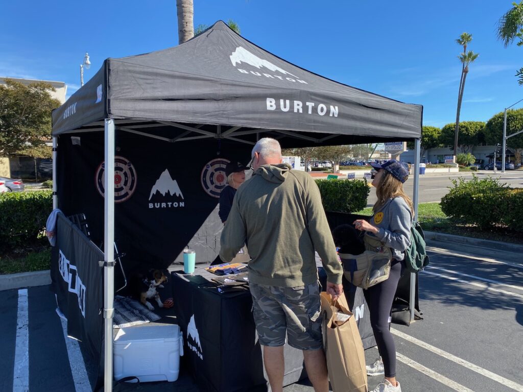 The Burton booth