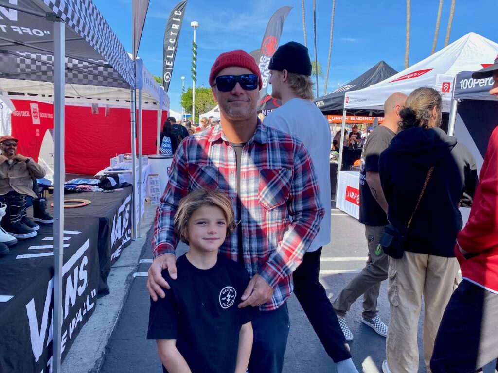 Randy Childress of Electric with son, Stone