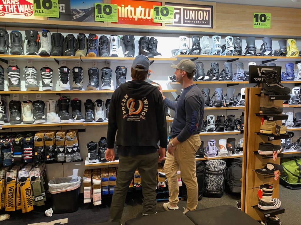 Boot shopping at Surfside