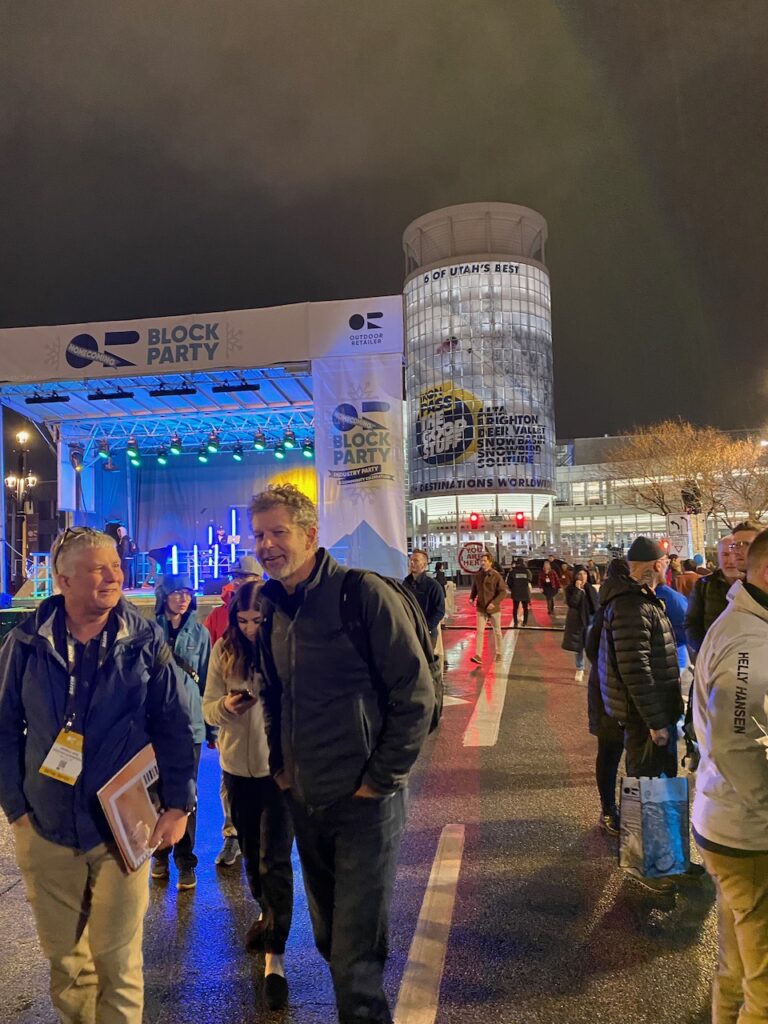 People left the convention center and headed straight to the block party