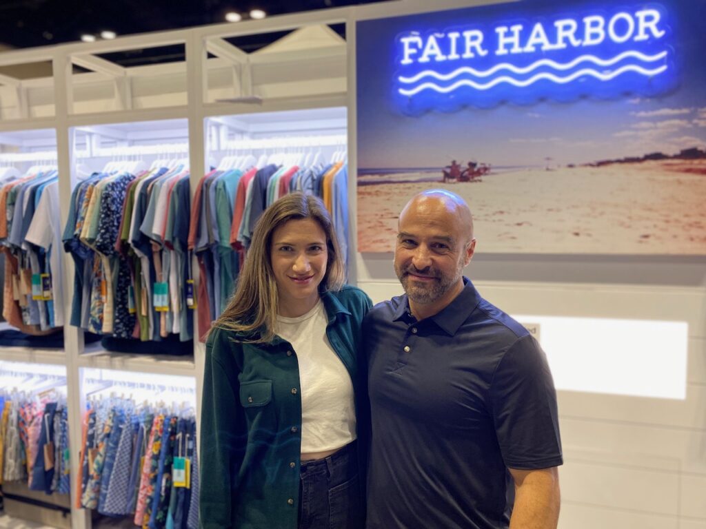 Lauren Bertolino and Derek Miller of Fair Harbor, which retailers tell us sells well