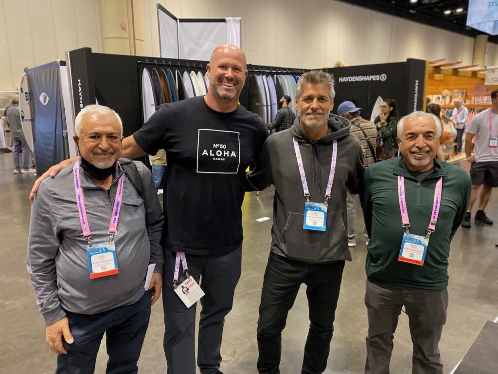 Ron Abdel of Jack's, Marty Mathiesen of Oakley, Steve Ward of Haydenshapes, Bobby Abdel of Jack's