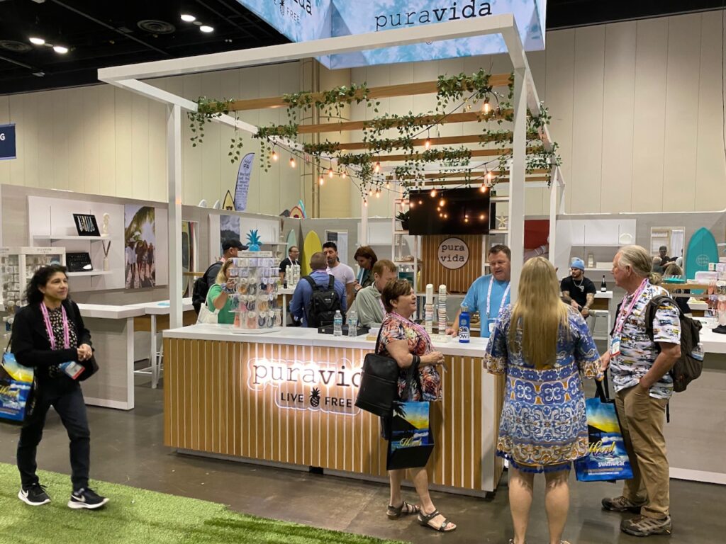 The Pura Vida booth