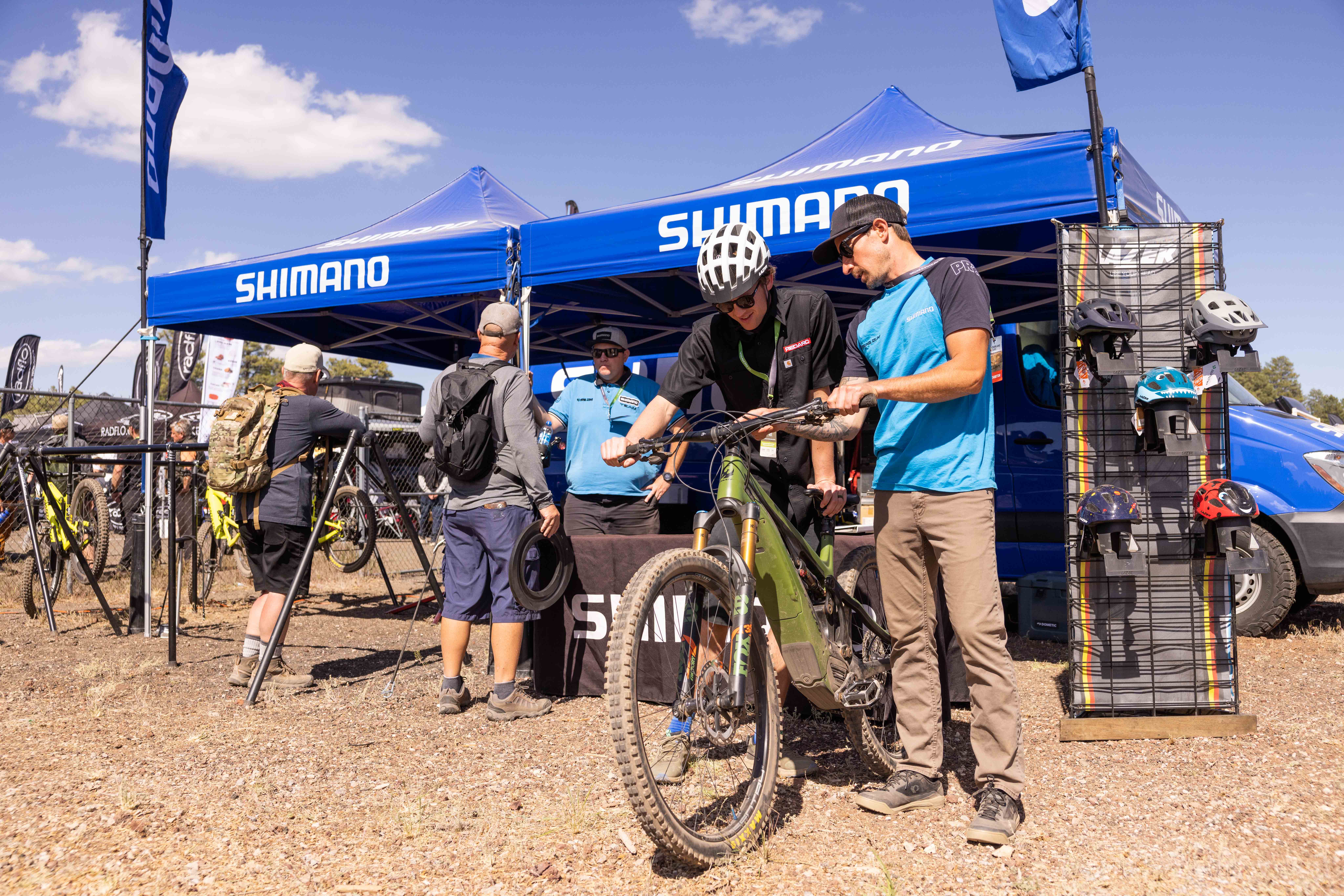 Shimano tent at Overland Expo West
