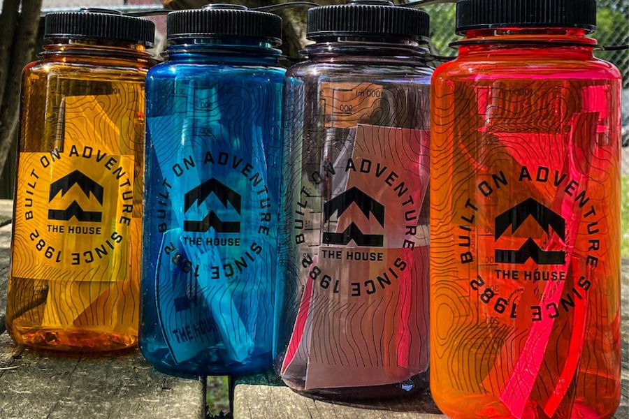 Water bottles at The House